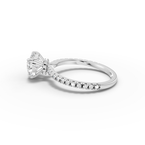 1.23 CT Heart Hidden Halo Pavé Ring
