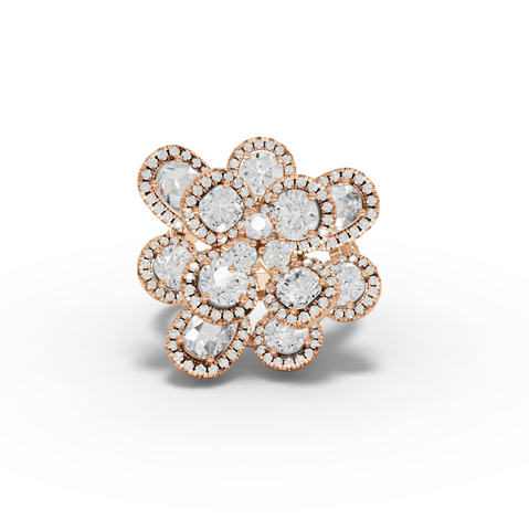 5.12 CT Multi-Shape Lab Diamond Cluster Cocktail Ring