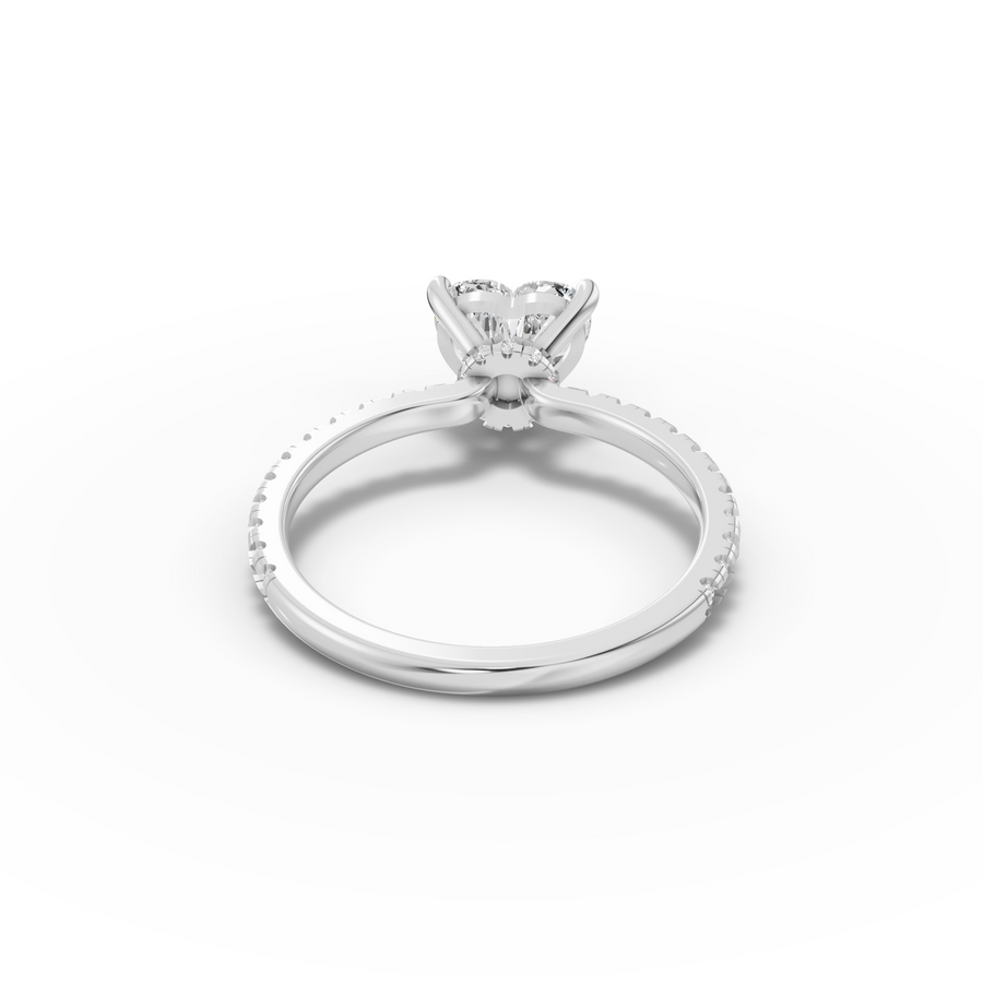1.23 CT Heart Hidden Halo Pavé Ring
