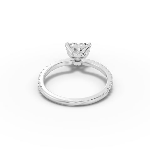 1.23 CT Heart Hidden Halo Pavé Ring