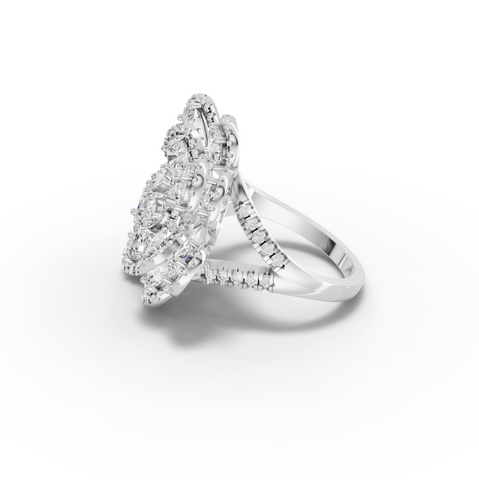 5.12 CT Multi-Shape Lab Diamond Cluster Cocktail Ring
