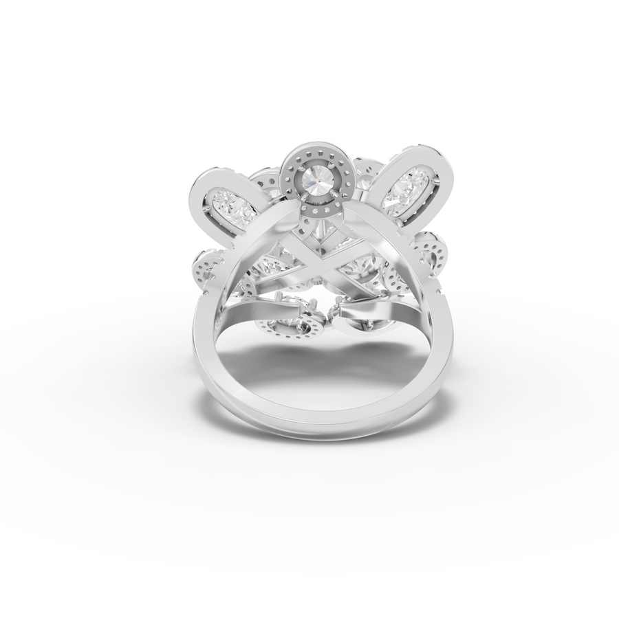 5.12 CT Multi-Shape Lab Diamond Cluster Cocktail Ring