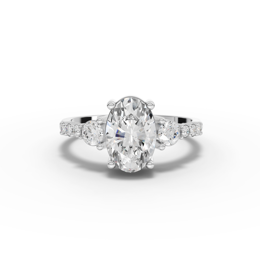 4.54 Ct Oval Lab Diamond Drop Set
