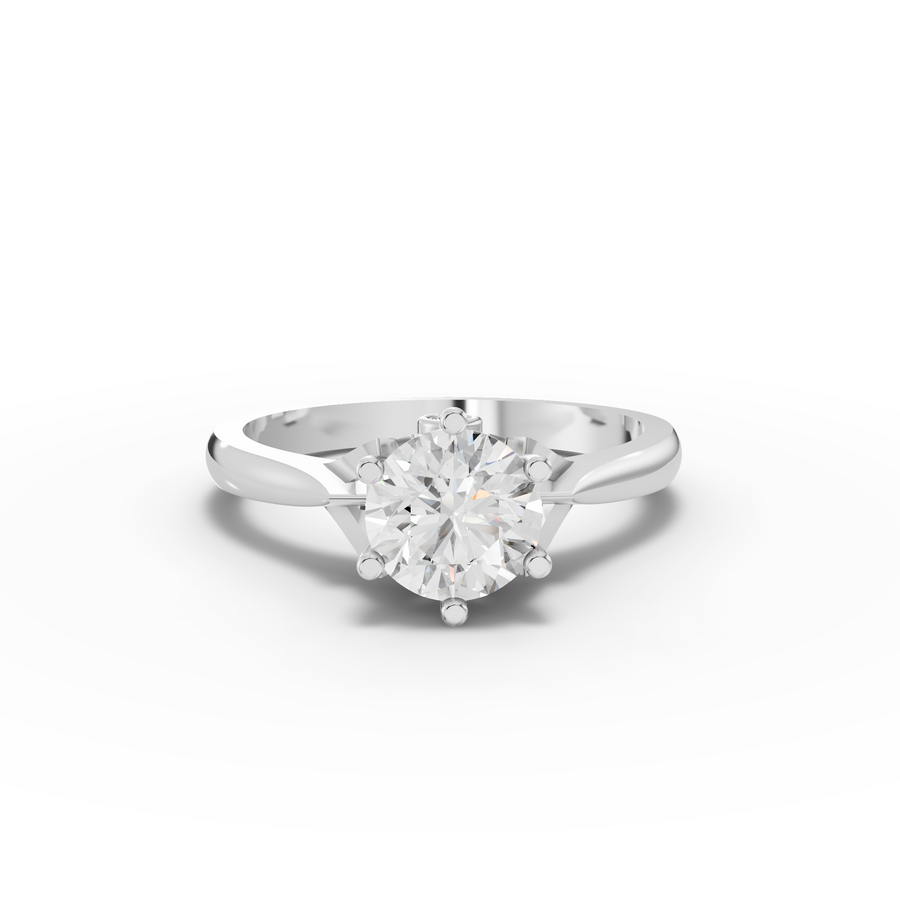 1.09 ct round solitaire lab diamond hidden halo ring with 1.00 ct center stone