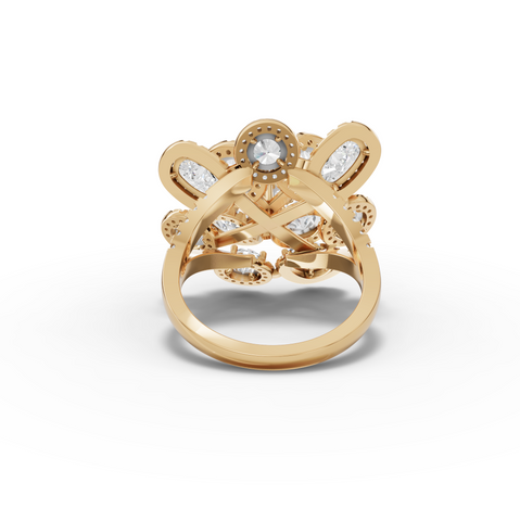 5.12 CT Multi-Shape Lab Diamond Cluster Cocktail Ring