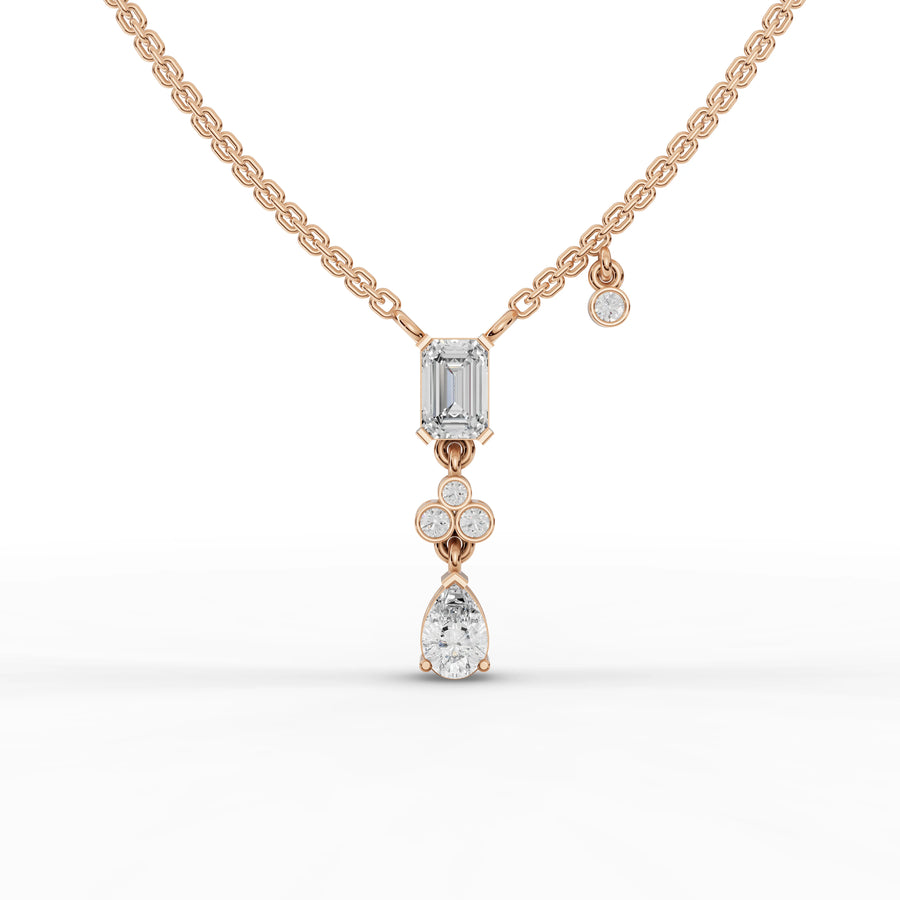 5.56 Ct Pear & Emerald Lab Diamond Set