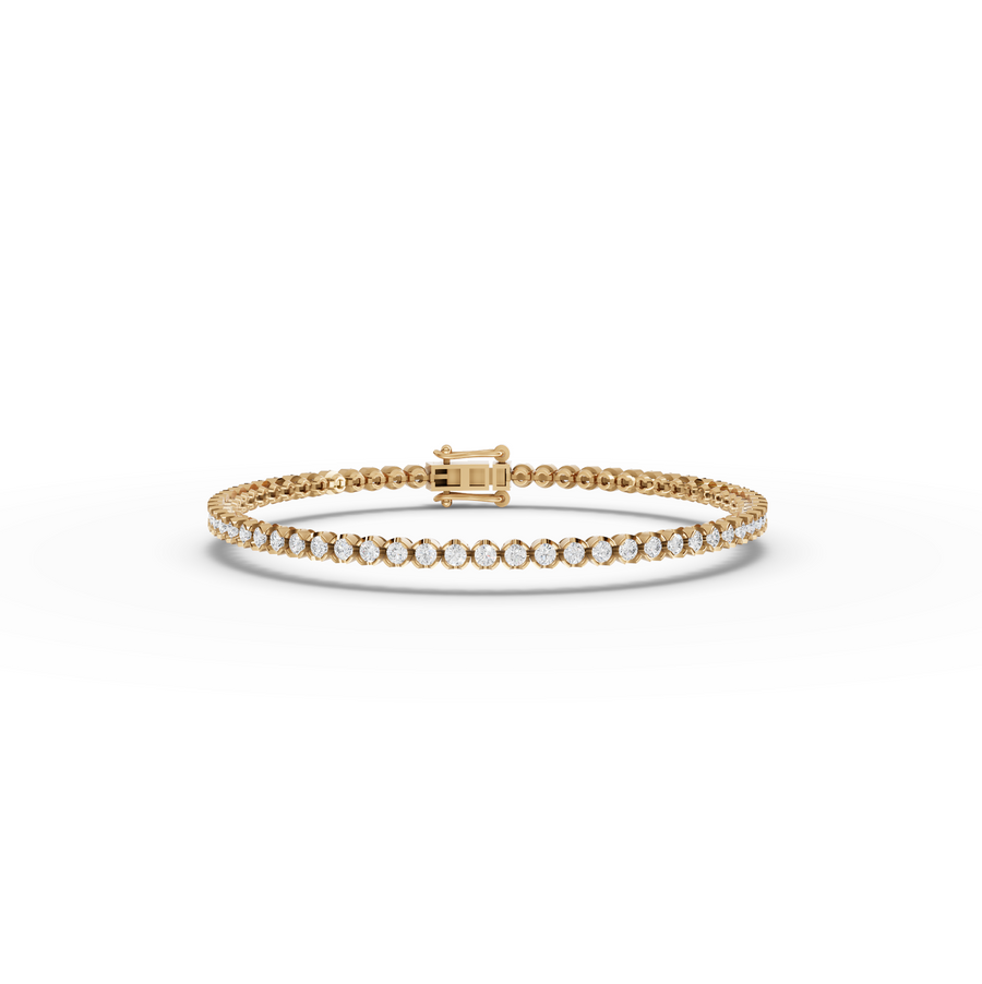 1.88 CT Round Lab Diamond Prong Set Tennis Bracelet