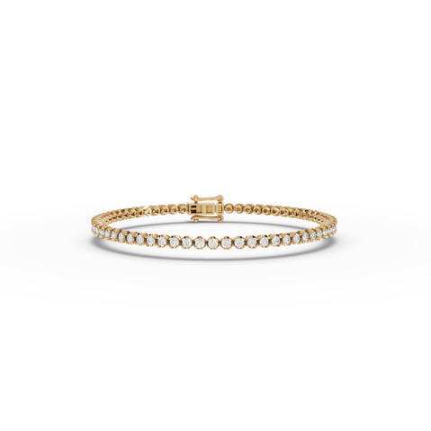 1.88 CT Round Lab Diamond Prong Set Tennis Bracelet