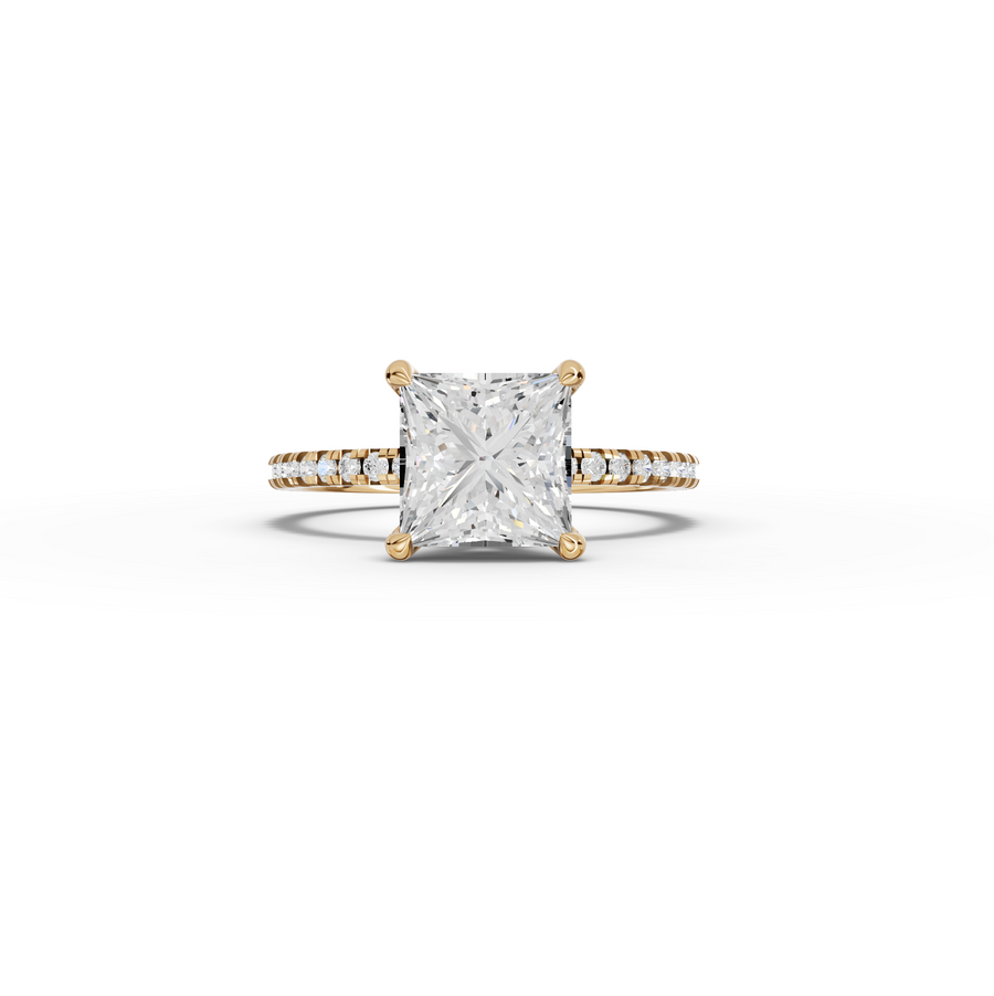 2.23 CT Princess Hidden Halo Pavé Ring