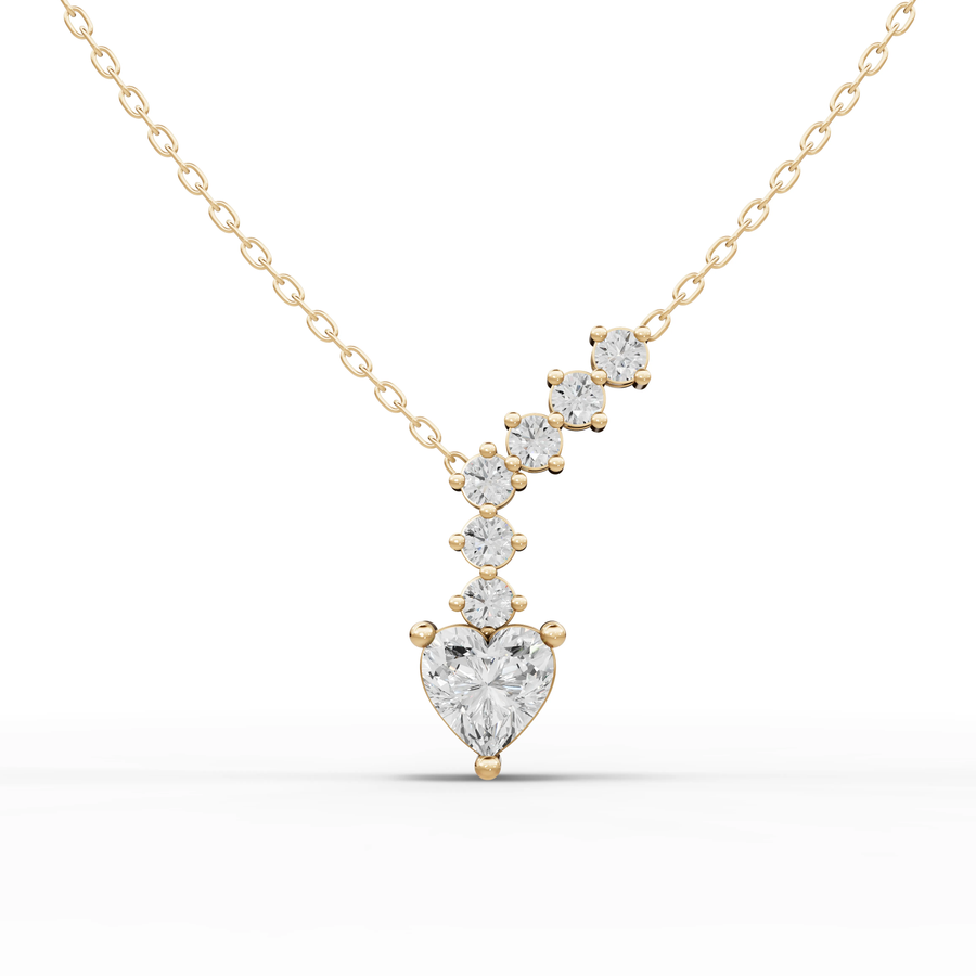 0.68 Ct Heart Drop Lab Diamond Pendant