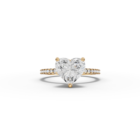 2.23 Ct Heart Hidden Halo Pavé Ring