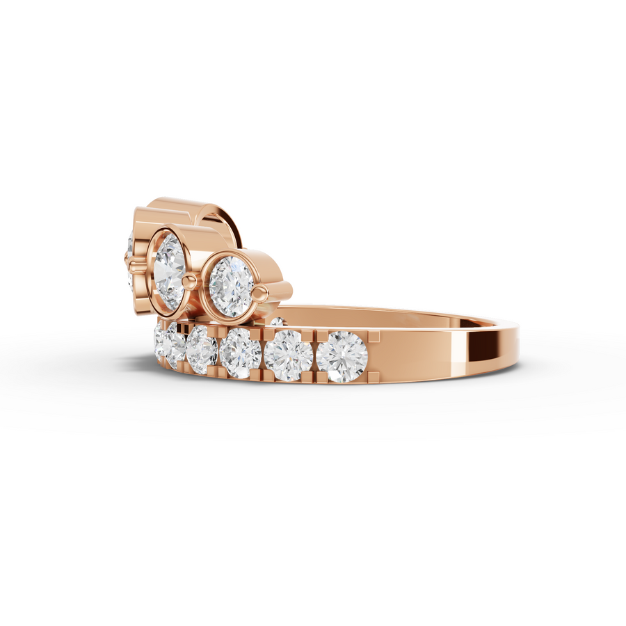 2.27 Ct Round Bezel Pavé Lab Ring