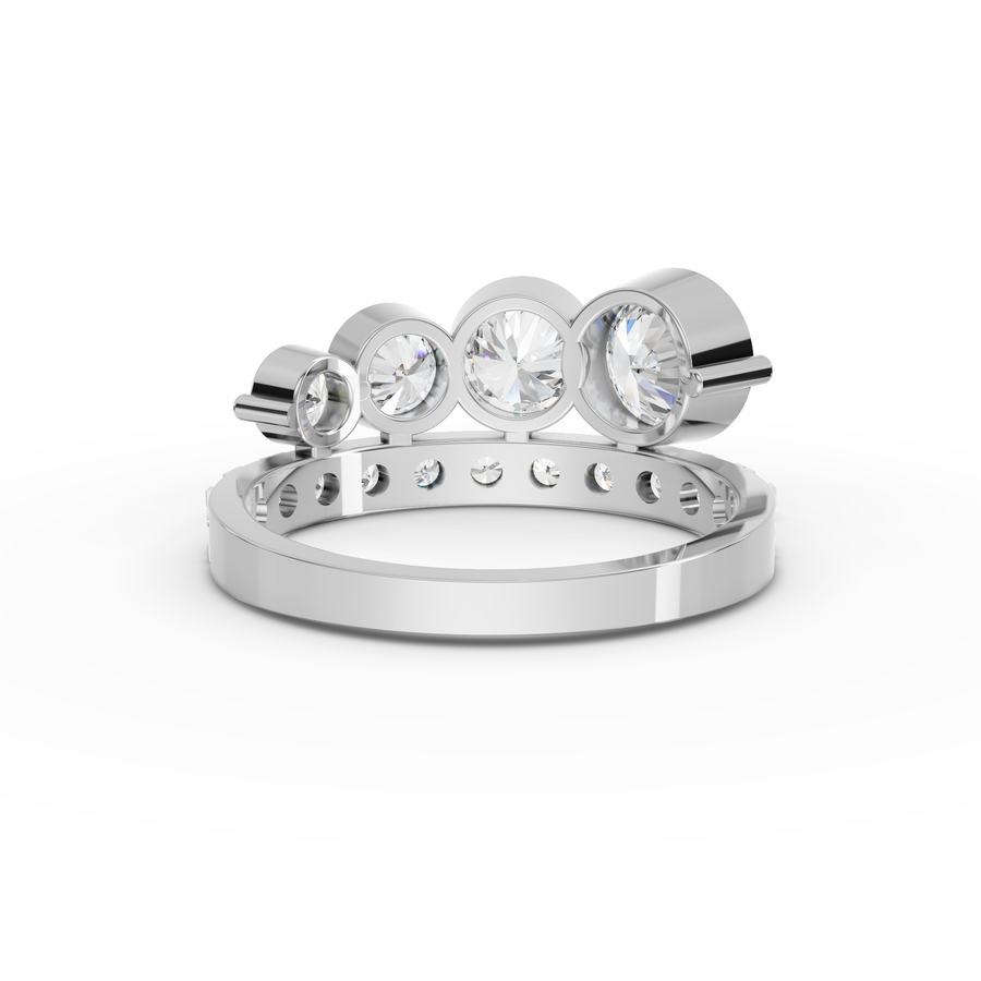 6.75 Ct Graduated Bezel Round Diamond Set