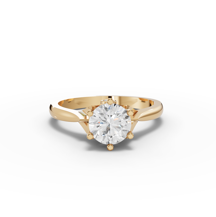 1.09 Ct Round Hidden Halo Ring 1.00 Ct Center