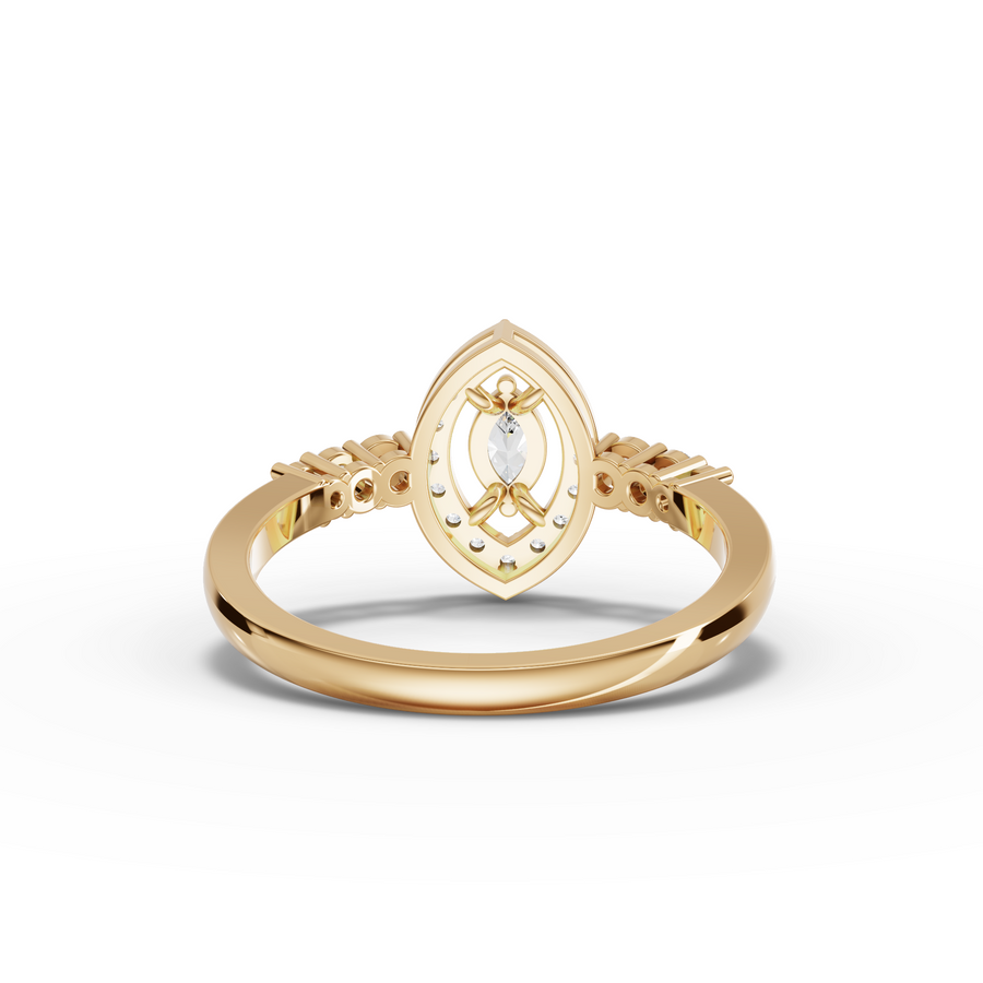 2.31 Ct Marquise Halo Lab Diamond Set