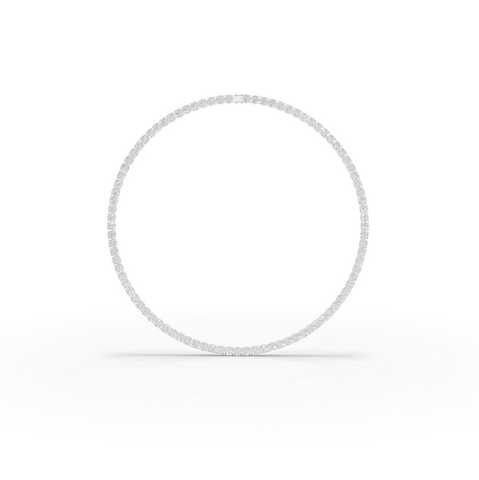91.00 CT Round Lab Grown Diamond Tennis Necklace