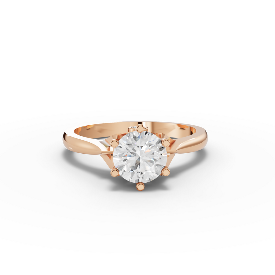 1.09 Ct Round Hidden Halo Ring 1.00 Ct Center