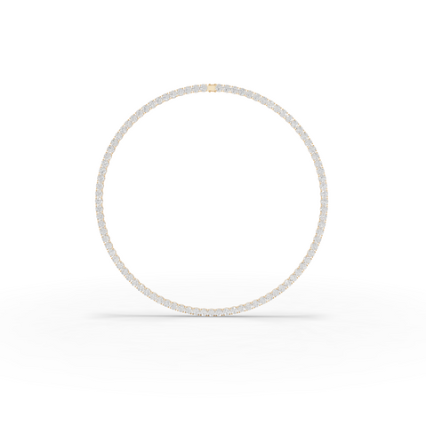 91.00 CT Round Lab Grown Diamond Tennis Necklace