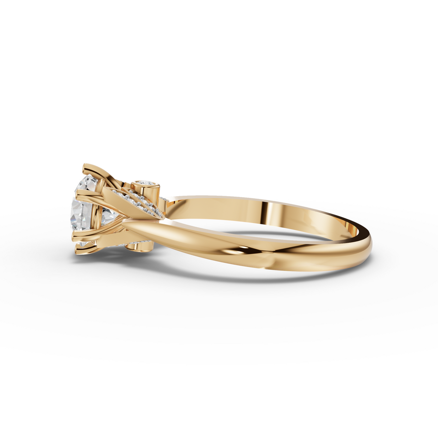 1.09 Ct Round Hidden Halo Ring 1.00 Ct Center