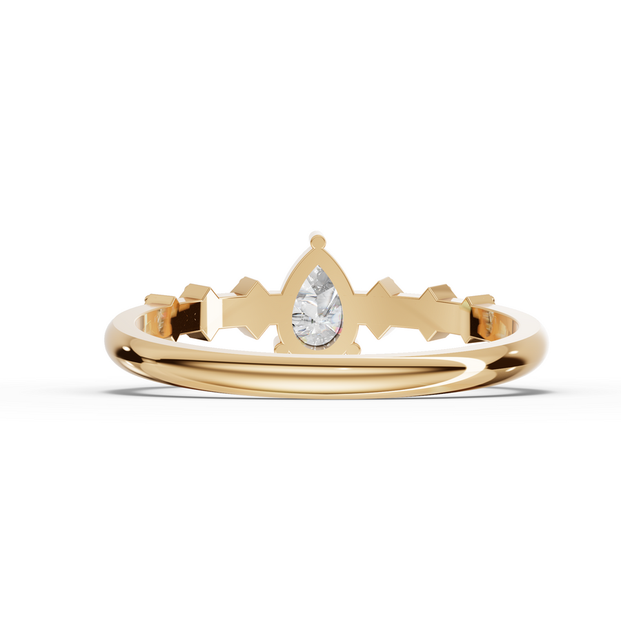 0.47 Ct Pear Lab Diamond Accent Ring