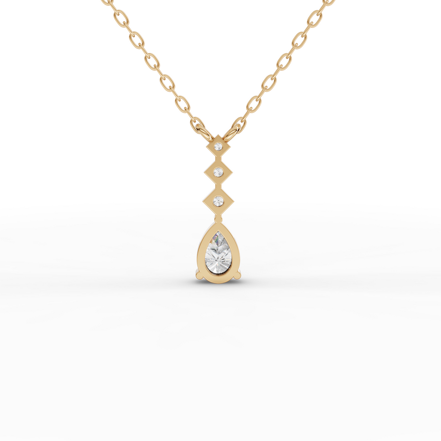 1.73 Ct Pear Solitaire Lab Diamond Set