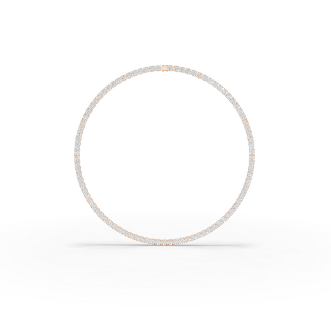 91.00 CT Round Lab Grown Diamond Tennis Necklace