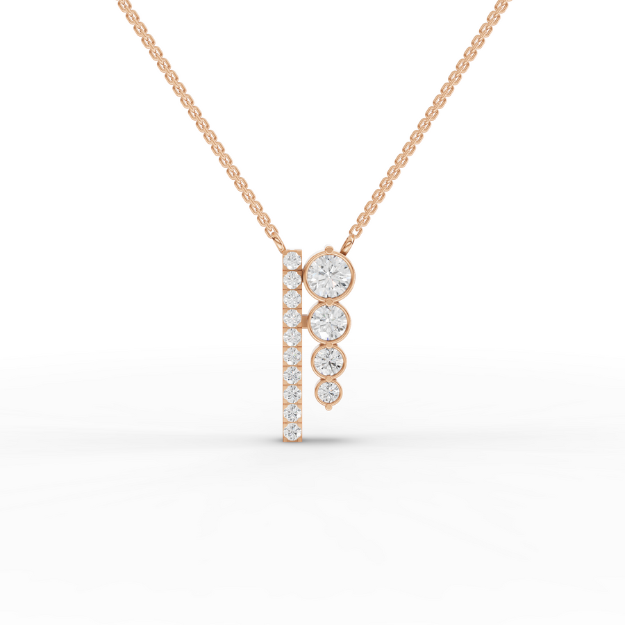 6.75 Ct Graduated Bezel Round Diamond Set