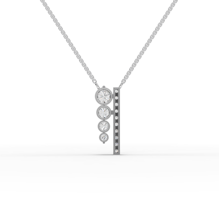 6.75 Ct Graduated Bezel Round Diamond Set