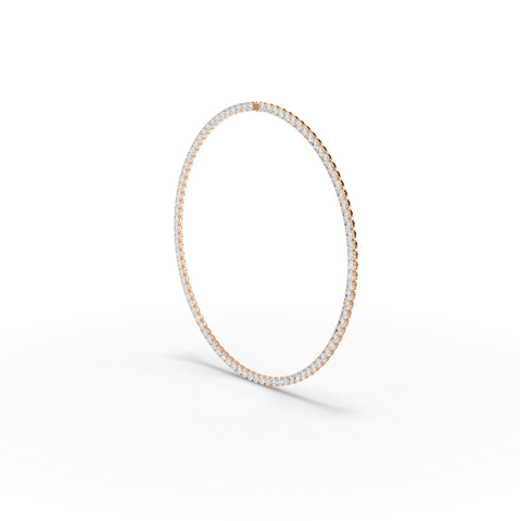 91.00 CT Round Lab Grown Diamond Tennis Necklace