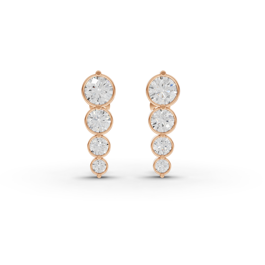 6.75 Ct Graduated Bezel Round Diamond Set