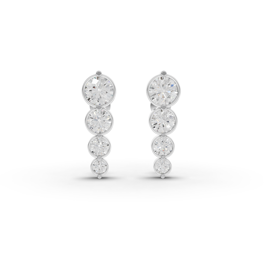 6.75 Ct Graduated Bezel Round Diamond Set