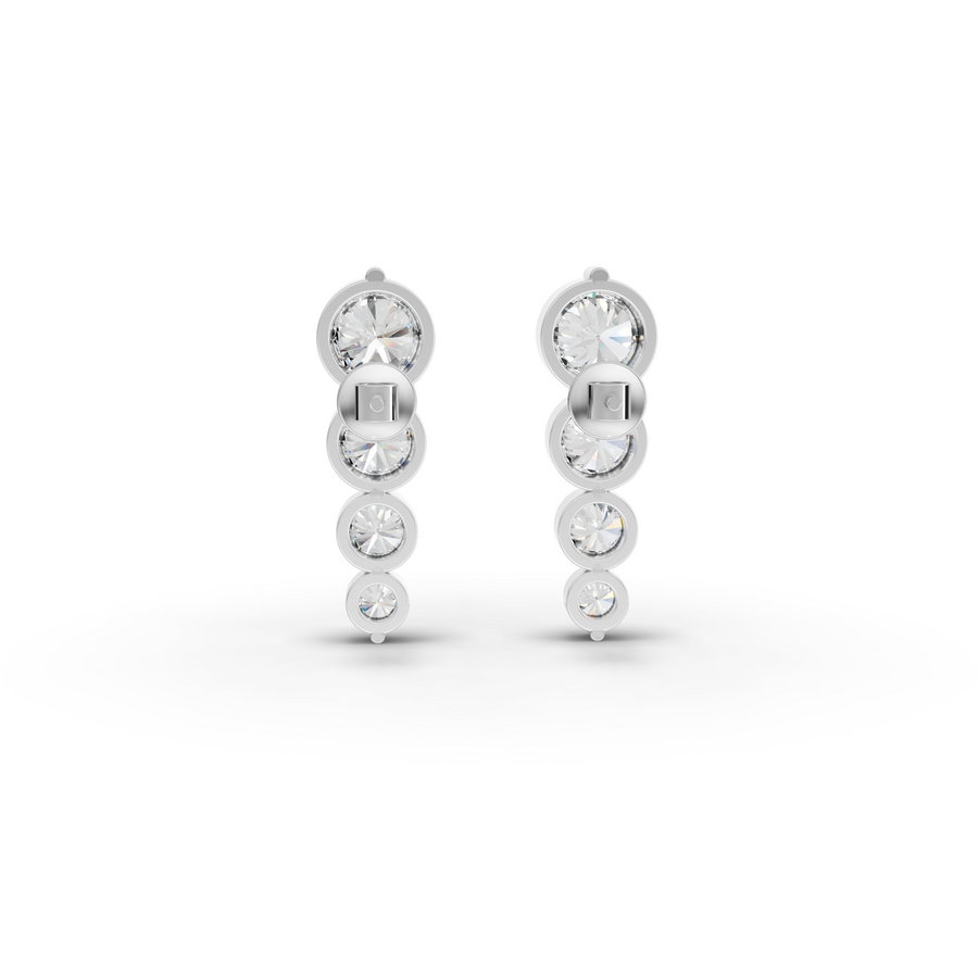 6.75 Ct Graduated Bezel Round Diamond Set
