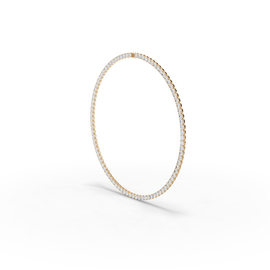 91.00 CT Round Lab Grown Diamond Tennis Necklace