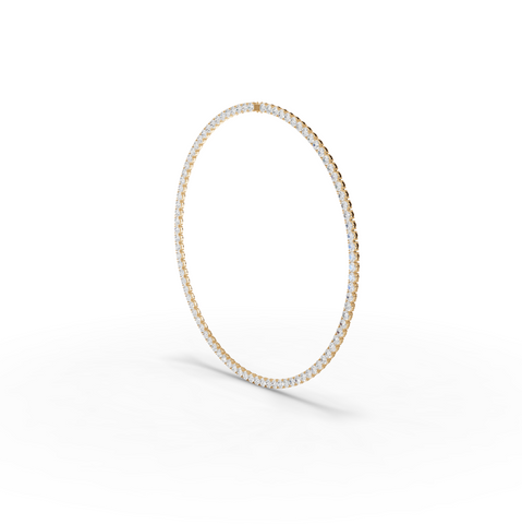 91.00 CT Round Lab Grown Diamond Tennis Necklace