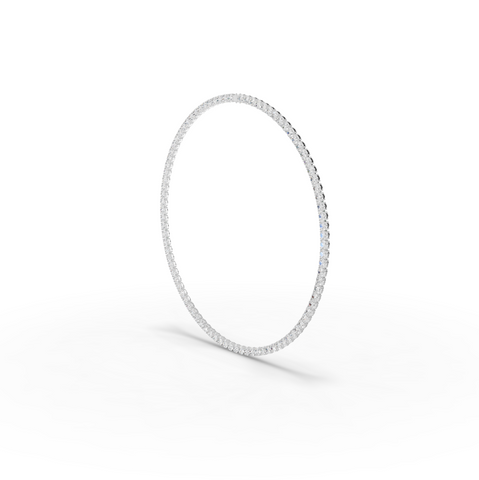 91.00 CT Round Lab Grown Diamond Tennis Necklace