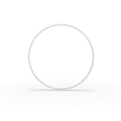 91.00 CT Round Lab Grown Diamond Tennis Necklace
