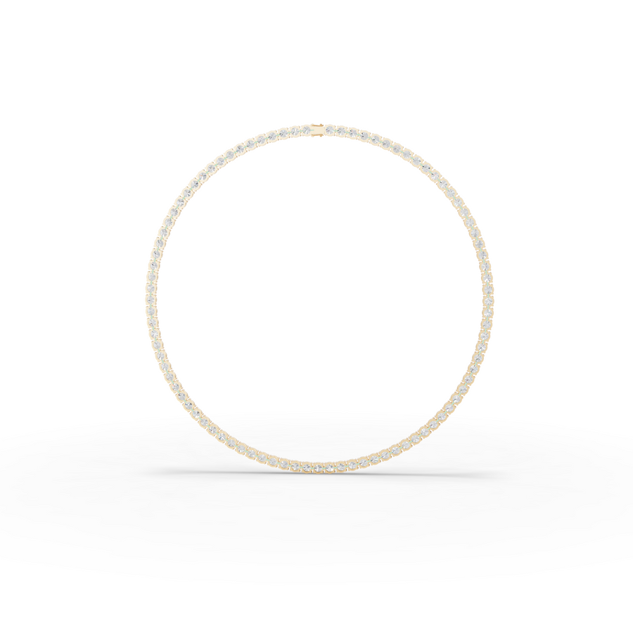 91.00 CT Round Lab Grown Diamond Tennis Necklace