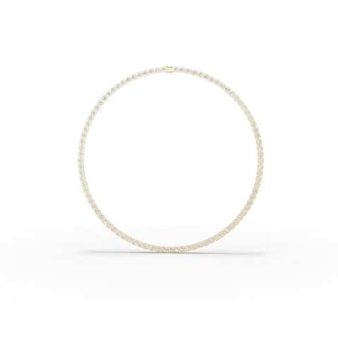 91.00 CT Round Lab Grown Diamond Tennis Necklace
