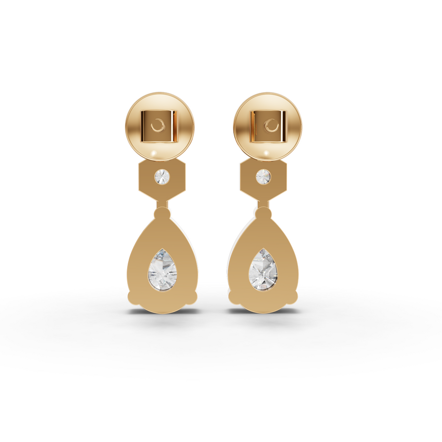 2.45 Ct Pear With Side Stone Jewelry Set