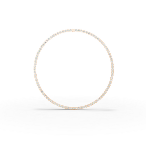91.00 CT Round Lab Grown Diamond Tennis Necklace