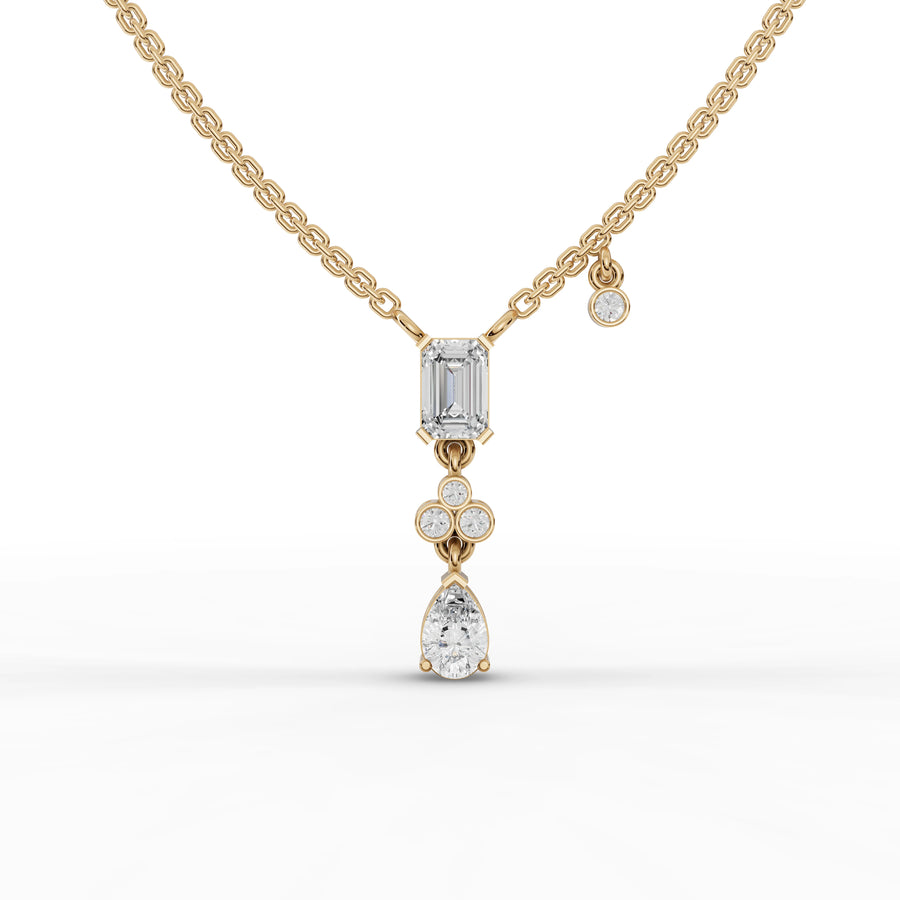 5.56 Ct Pear & Emerald Lab Diamond Set