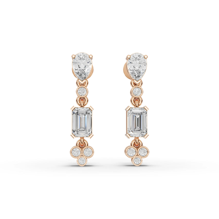 5.56 Ct Pear & Emerald Lab Diamond Set