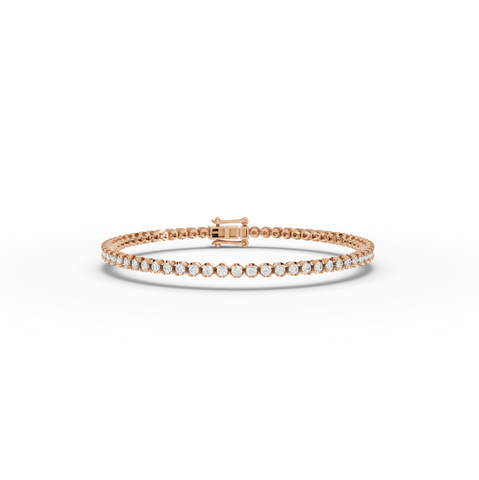 1.88 CT Round Lab Diamond Prong Set Tennis Bracelet