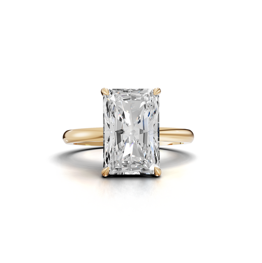 2.11 Ct Radiant Hidden Halo Ring 2.00 Ct Center