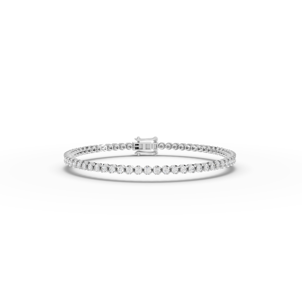 1.88 CT Round Lab Diamond Prong Set Tennis Bracelet
