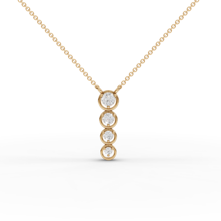 2.34 Ct Round Bezel Lab Diamond Set