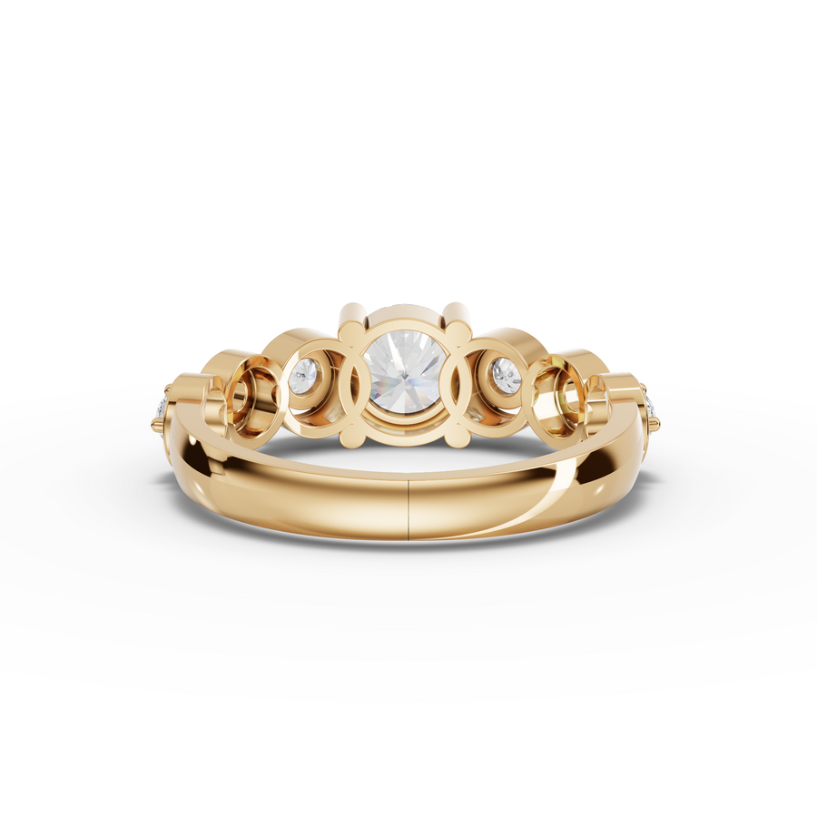 2.34 Ct Round Bezel Lab Diamond Set
