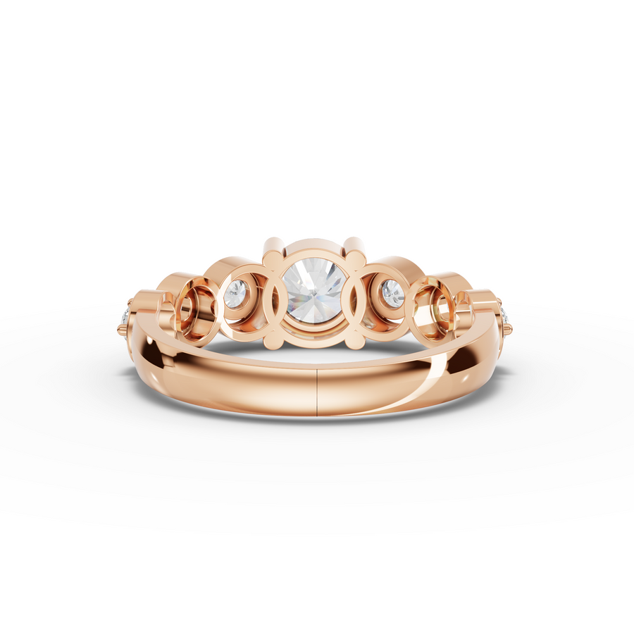 2.34 Ct Round Bezel Lab Diamond Set