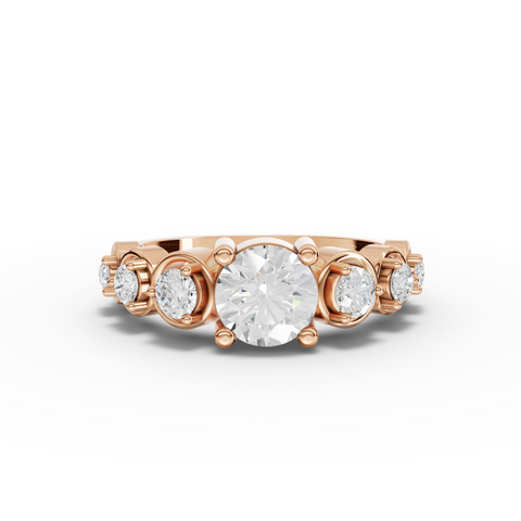 2.34 Ct Round Bezel Drop Lab Diamond Jewelry Set