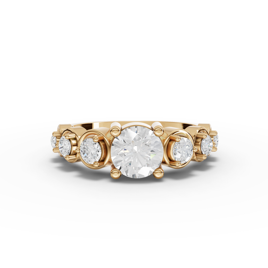 2.34 Ct Round Bezel Lab Diamond Set